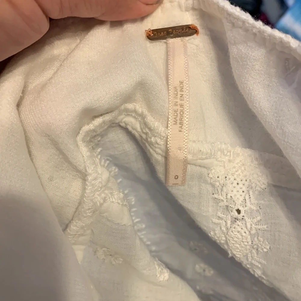 Free People White Eyelet Mini Dress